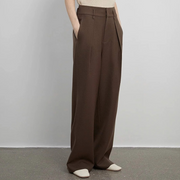 Pleated High Waist Wide Leg Pants – Sculpted Drape Trousers