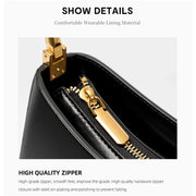 Classic Curve Shoulder Bag – Genuine Leather Elegance