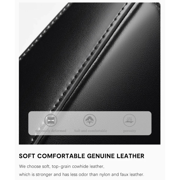 Classic Curve Shoulder Bag – Genuine Leather Elegance