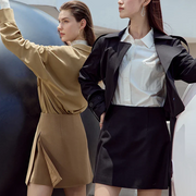 Minimalist Casual Shorts Skirts Women High Waist A-Line Mini Skirt