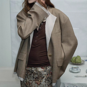 Cambridge Contrast Collar Wool Blazer