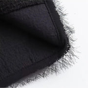 Noir Élan Tweed Mini Dress