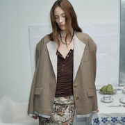 Cambridge Contrast Collar Wool Blazer