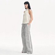 "Light and Shadow" Retro Posey Halter Neck Vest