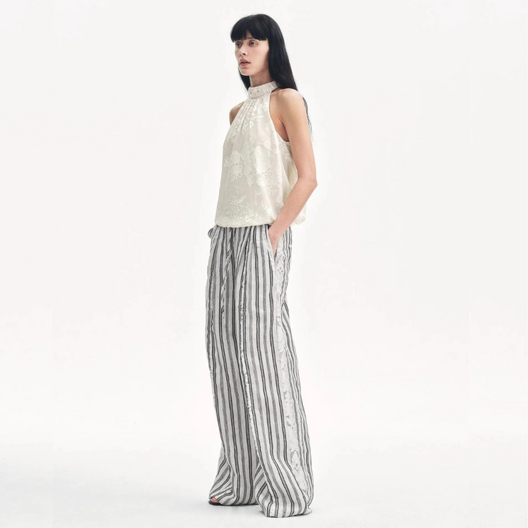 "Light and Shadow" Retro Posey Halter Neck Vest