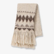 Nepal Alpaca Wool Color Clashing Jacquard Tassel Scarf Winter Warm Shawl