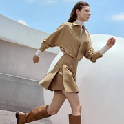 Minimalist Casual Shorts Skirts Women High Waist A-Line Mini Skirt