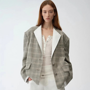 Cambridge Contrast Collar Wool Blazer