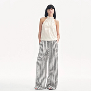 "Light and Shadow" Retro Posey Halter Neck Vest