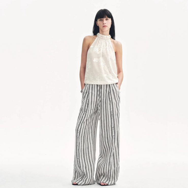 "Light and Shadow" Retro Posey Halter Neck Vest