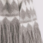 Nepal Alpaca Wool Color Clashing Jacquard Tassel Scarf Winter Warm Shawl