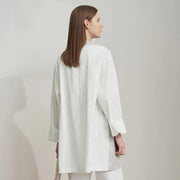 Solene Linen-Blend Textured Blazer