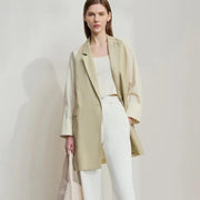 Solene Linen-Blend Textured Blazer