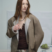 Cambridge Contrast Collar Wool Blazer