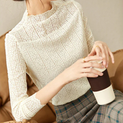 Élise Lace High-Neck Blouse