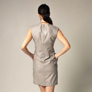 Italian Wool Dress Pleated With Pockets