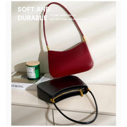 Classic Curve Shoulder Bag – Genuine Leather Elegance