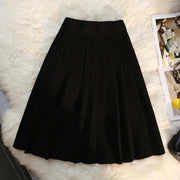 BelleVie Knit Pleated Mini Skirt