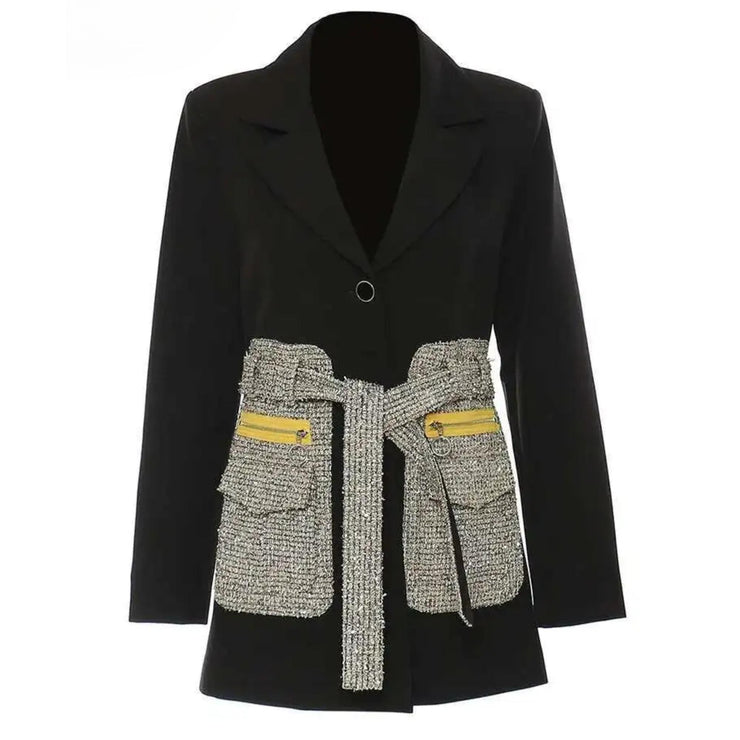 Riviera Tweed-Belted Blazer