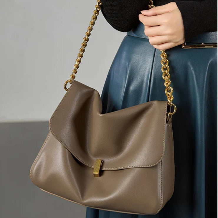 Geneva Luxe Foldover Chain Bag