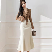 Sophia High-Waist Flare Midi Skirt