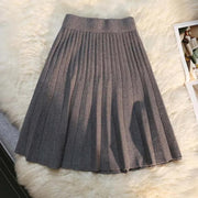 BelleVie Knit Pleated Mini Skirt