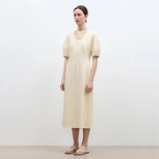 "April Story" 3D U-Neck Split Waist Curved Skirt Knitted Dress for Women