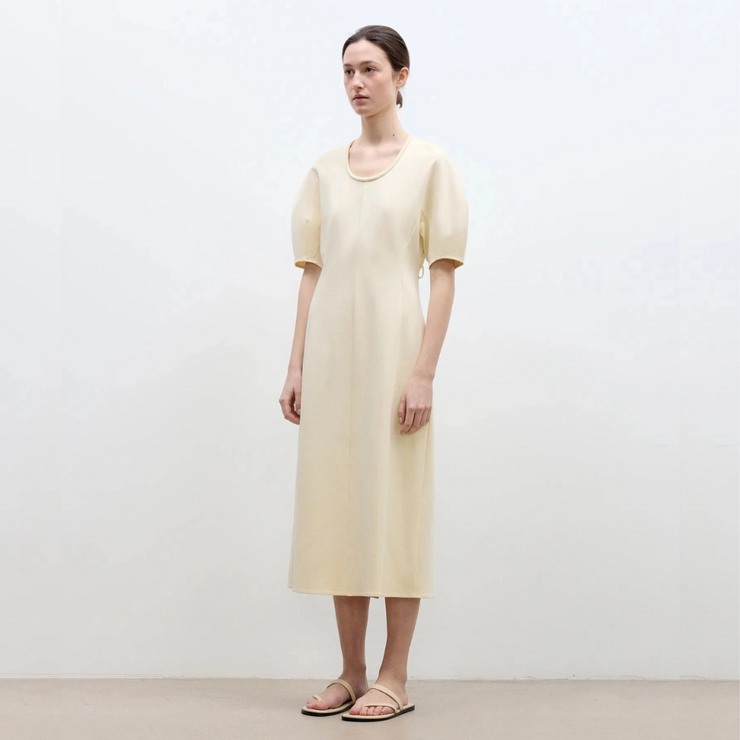 "April Story" 3D U-Neck Split Waist Curved Skirt Knitted Dress for Women