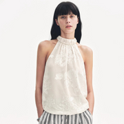 "Light and Shadow" Retro Posey Halter Neck Vest