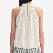 "Light and Shadow" Retro Posey Halter Neck Vest