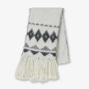 Nepal Alpaca Wool Color Clashing Jacquard Tassel Scarf Winter Warm Shawl