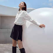 Minimalist Casual Shorts Skirts Women High Waist A-Line Mini Skirt