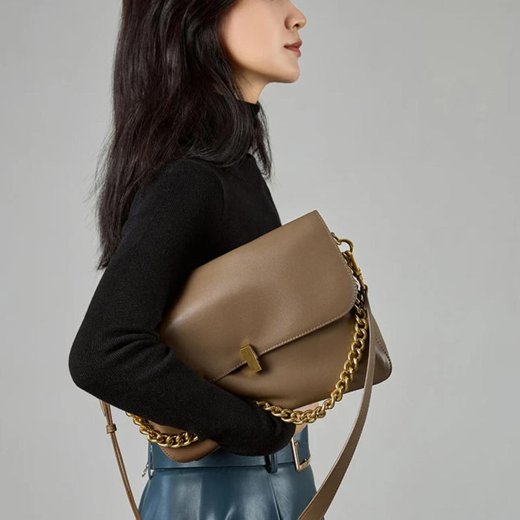 Geneva Luxe Foldover Chain Bag