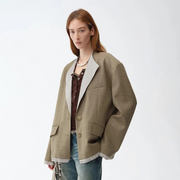 Cambridge Contrast Collar Wool Blazer