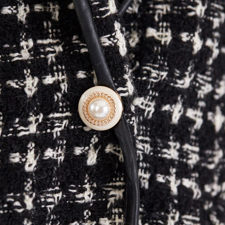 Black & White Tweed Checkers Jacket