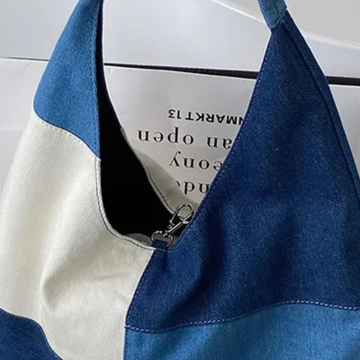 Harbor Patch Denim Hobo Tote