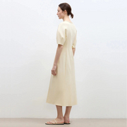 "April Story" 3D U-Neck Split Waist Curved Skirt Knitted Dress for Women