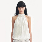 "Light and Shadow" Retro Posey Halter Neck Vest