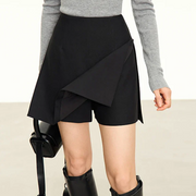 Minimalist Casual Shorts Skirts Women High Waist A-Line Mini Skirt