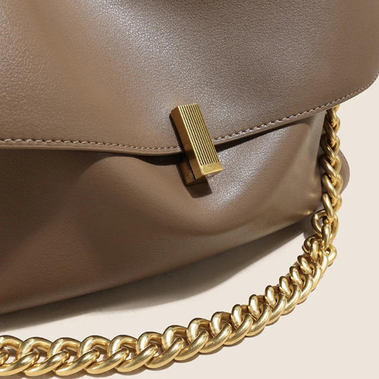 Geneva Luxe Foldover Chain Bag