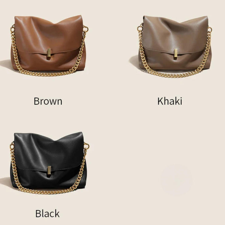 Geneva Luxe Foldover Chain Bag