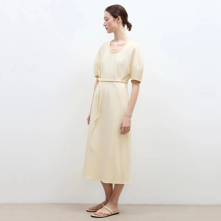 "April Story" 3D U-Neck Split Waist Curved Skirt Knitted Dress for Women