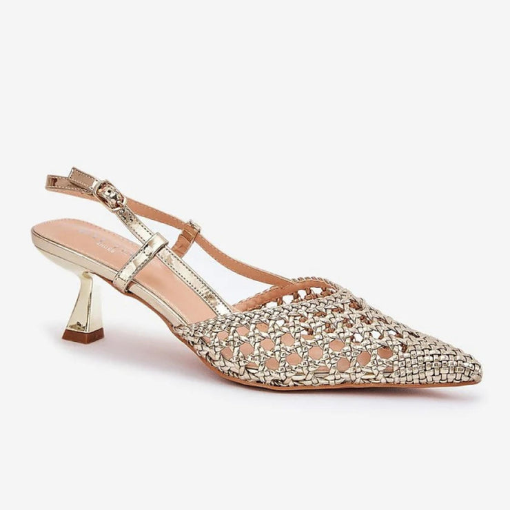 Lumière Woven Slingback Heels