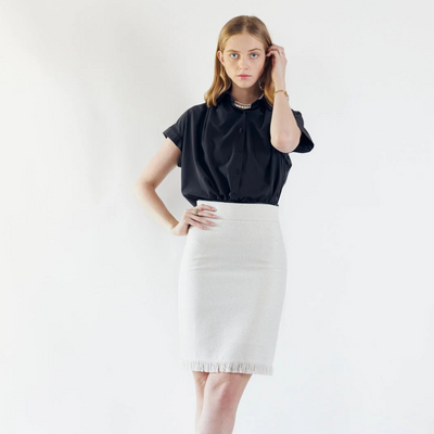White Tweed Skirt