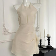 Vintage Summer Mini Dress - Unique Irregular Hem