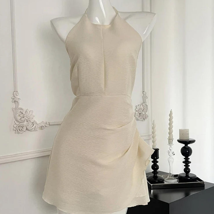 Vintage Summer Mini Dress - Unique Irregular Hem
