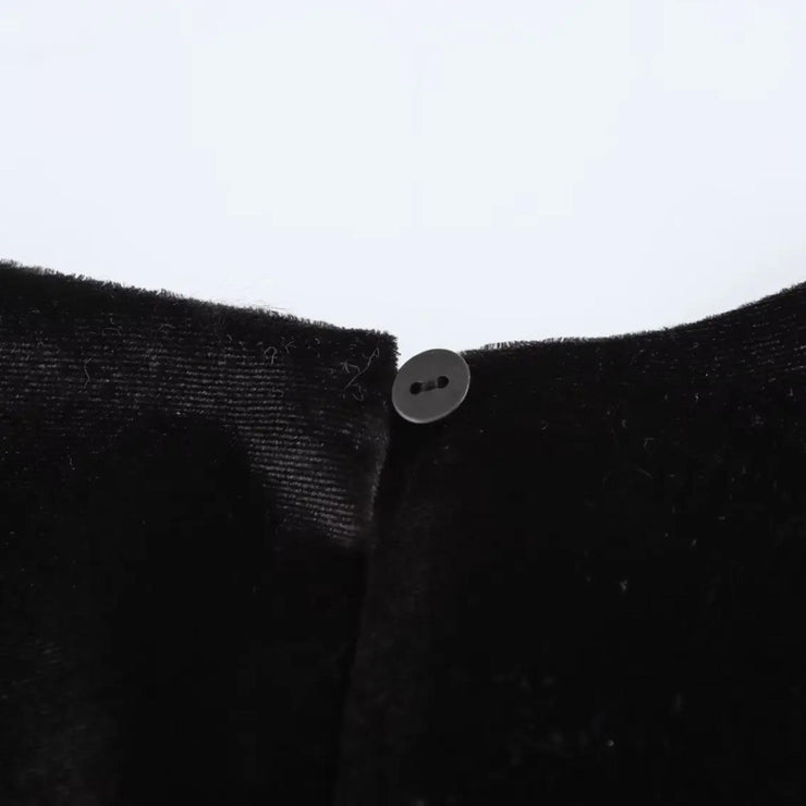 Velvet Noir Bow-Back Mini Dress
