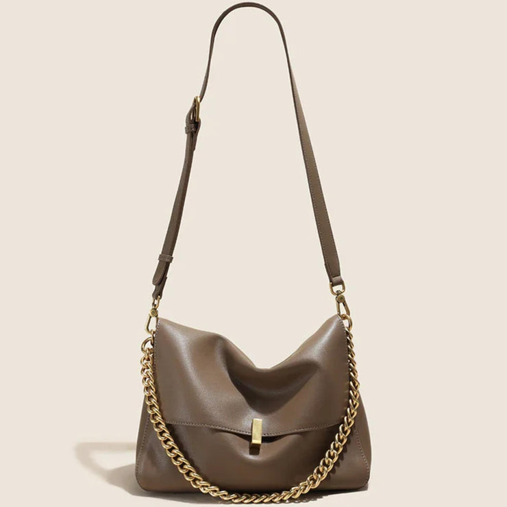 Geneva Luxe Foldover Chain Bag