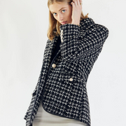 Black & White Tweed Checkers Jacket