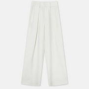 Pleated High Waist Wide Leg Pants – Sculpted Drape Trousers